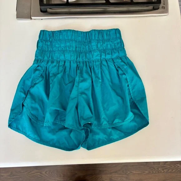 Free People Teal Athletic Shorts - Picture 1 of 2